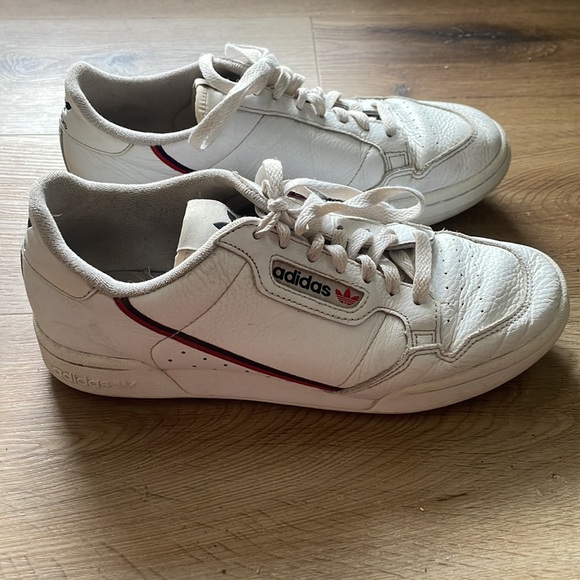 Adidas Rascal Continental 80, Red Blue Stripe Sneakers, Size 42 2/3EU, 9M, 11W - Picture 8 of 11